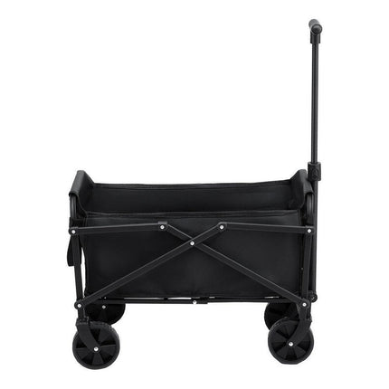 Gardeon Garden Cart Folding Trolley Camping Wagon Barrow Outdoor Beach Black.