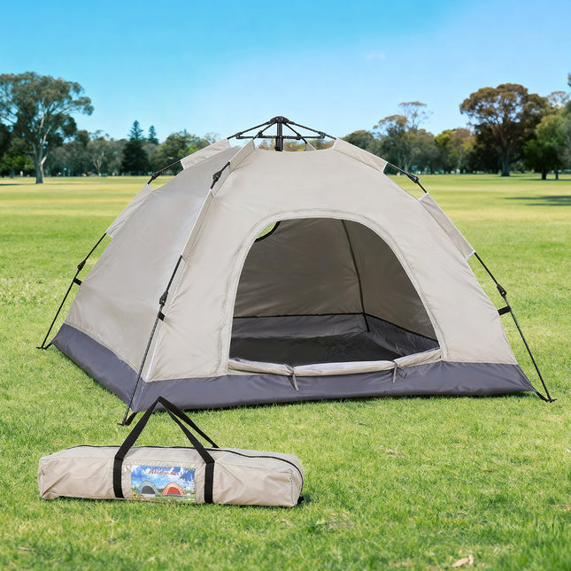 Weisshorn Camping Tent Instant Tent Pop up 2 Person Outdoor Hiking Tents Hiking Beige.