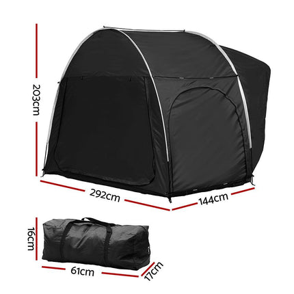 Weisshorn Camping Tent Car SUV Rear Hatchback Tents Canopy Portable Outdoor Family Black.