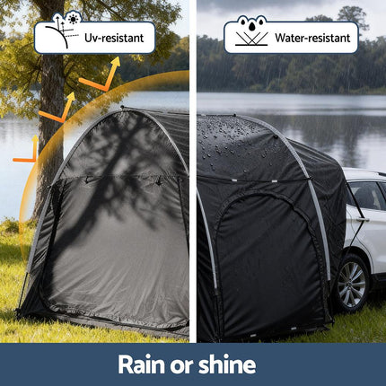 Weisshorn Camping Tent Car SUV Rear Hatchback Tents Canopy Portable Outdoor Family Black.