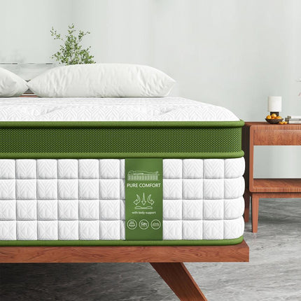 BedStory Double 30cm Hybrid Mattress Cooling Gel Memory Foam 5 Zone Pocket Spring Bed Temperature Regulating.
