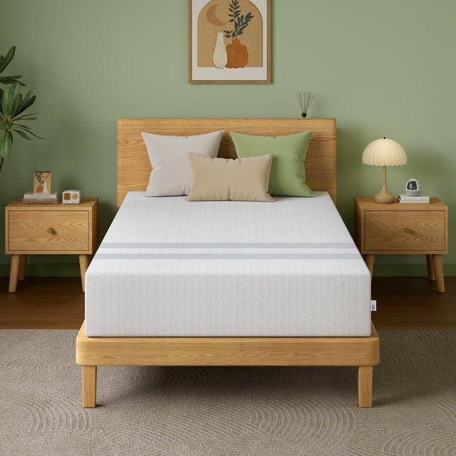 25cm King Single Reversible Gel Memory Foam Mattress BedStory Medium & Firm.