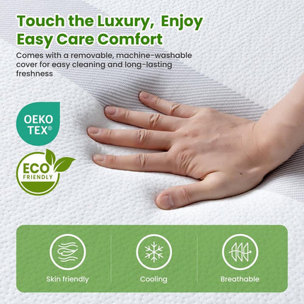 25cm Queen Reversible Gel Memory Foam Mattress BedStory Medium & Firm.