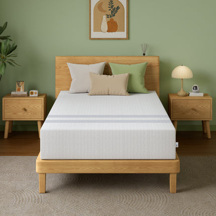 25cm Single Reversible Gel Memory Foam Mattress BedStory Medium & Firm.