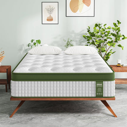 BedStory 34cm King Single Latex Hybrid Mattress Medium Firm - 5 Zone Pocket Spring Bed for Pressure Relief Motion Isolation.