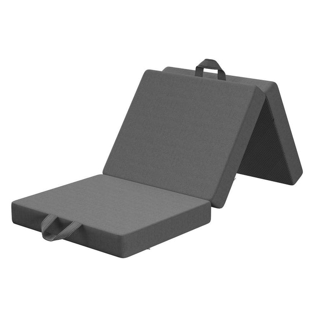 10cm Small Single BedStory 3-Fold Mattress Folding Foam Bed Washable Cover, 180x70cm.