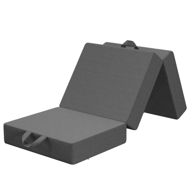 15cm Small Single BedStory 3-Fold Mattress Folding Foam Bed Washable Cover, 180x70cm.
