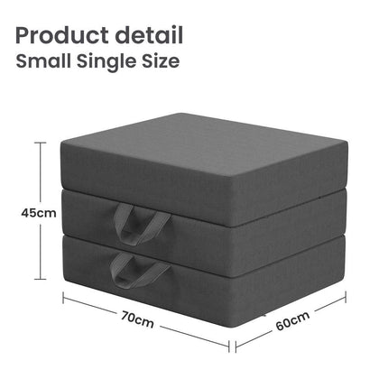 15cm Small Single BedStory 3-Fold Mattress Folding Foam Bed Washable Cover, 180x70cm.