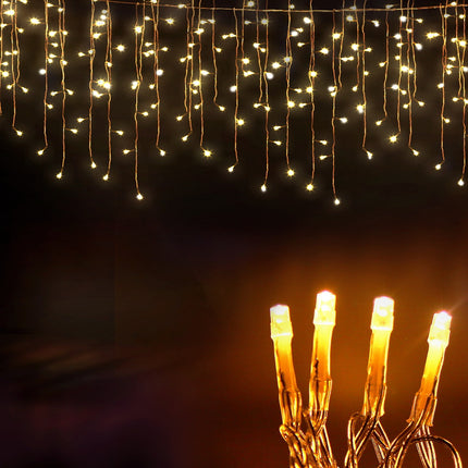 32M Christmas Lights Icicle Light 960 LED Warm White Jingle Jollys.