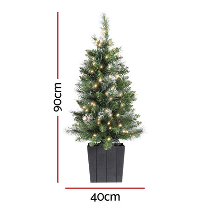 Jingle Jollys Christmas Tree 90cm Potted Xmas Tree Party Decorations.