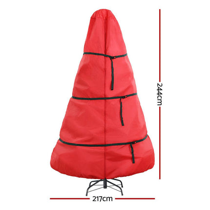 Jingle Jollys Christmas Tree Storage Bag Fits Up to 8ft Tree Xmas Bag Zipper Red.