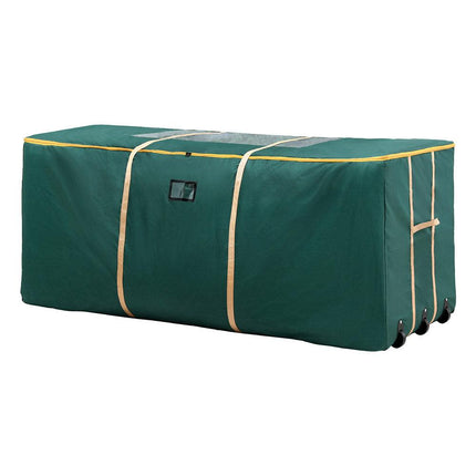 Jingle Jollys Christmas Tree Storage Bag Up to 10ft Visible Handle Wheels Green.