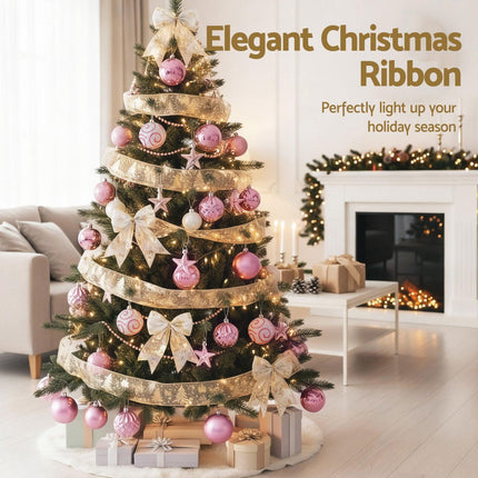 Jingle Jollys Christmas Tree Decoration Set Ribbon Baubles Ornaments Party 34pcs.