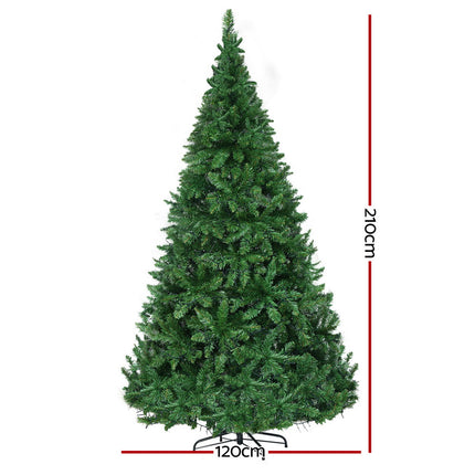 Jingle Jollys Christmas Tree 2.1m Xmas Tree Decorations 1134 LEDs.