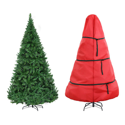 Jingle Jollys 2.4m Pre-Lit Christmas Tree 1488 LED Green with Red Storage Bag
