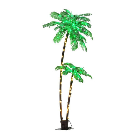 Jingle Jollys Christmas Tree 2.1m LED Lighted Xmas Palm Trees Party Decorations.