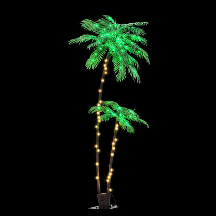 Jingle Jollys Christmas Tree 2.1m LED Lighted Xmas Palm Trees Party Decorations.