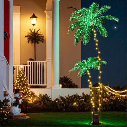 Jingle Jollys Christmas Tree 2.1m LED Lighted Xmas Palm Trees Party Decorations.