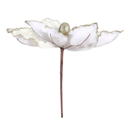 Jingle Jollys 14Pcs Christmas Tree Flower Set Xmas Garland Wreath Magnolia White.