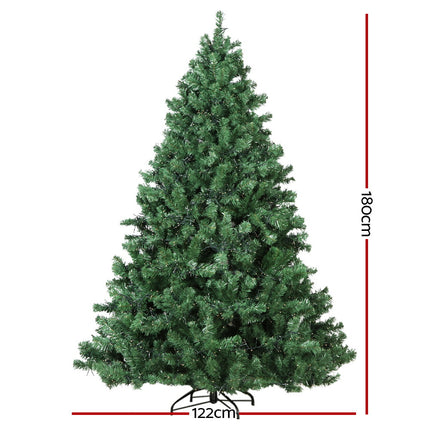 Jingle Jollys Christmas Tree 1.8M Xmas Tree Decorations 1980 LEDs 8 Light Mode.
