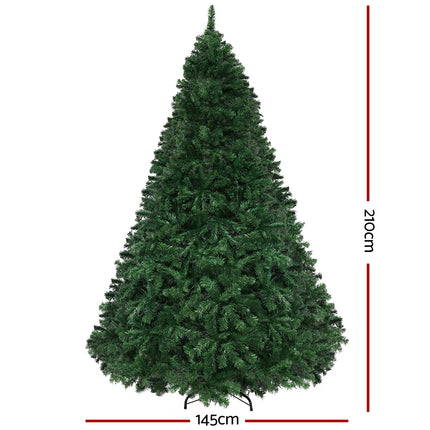 Jingle Jollys Christmas Tree 2.1m Xmas Tree Decor 2800 LED Lights 8 Modes.
