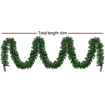 Jingle Jollys 10M Christmas Garland LED Lights Party Xmas Decorations 700 TIPS.