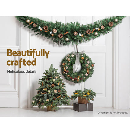 Jingle Jollys 2.1m Christmas Garland Xmas Decorations Green Wedding Party.