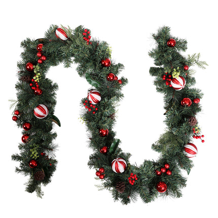 Jingle Jollys 2.7m Christmas Garland with Decorations Xmas Wedding Party.