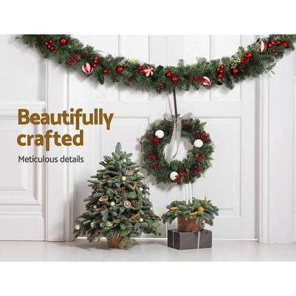 Jingle Jollys 2.7m Christmas Garland with Decorations Xmas Wedding Party.