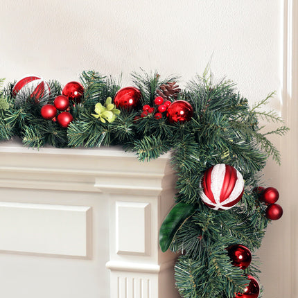Jingle Jollys 2.7m Christmas Garland with Decorations Xmas Wedding Party.