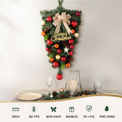 Jingle Jollys Hanging Christmas Garland 50CM Ornaments Party Decorations.