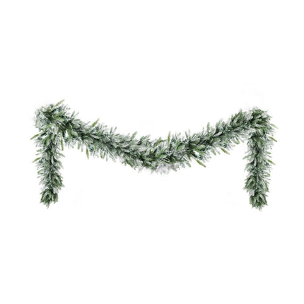 Jingle Jollys 3M Christmas Garland Pre-lit LED Lights Snow Frosted Tips Decor.