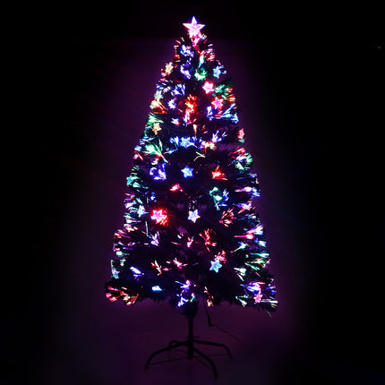 Jingle Jollys 1.2m Christmas Tree Optic Fibre LED Xmas tree Multi Colour.