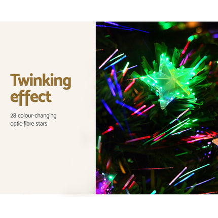 Jingle Jollys 1.5m Christmas Tree Optic Fibre LED Xmas tree Multi Colour.