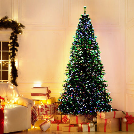 Jingle Jollys 1.8m Christmas Tree Optic Fibre LED Xmas tree 300 Tips.