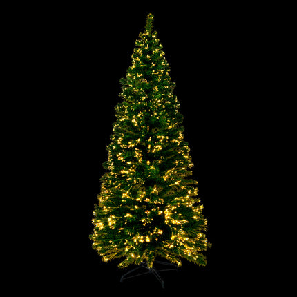 Jingle Jollys 1.8m Christmas Tree Optic Fibre LED Xmas tree Warm White.