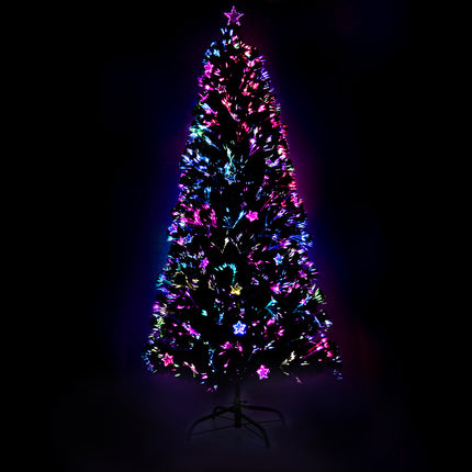 Jingle Jollys 2.1m Christmas Tree Optic Fibre LED Xmas tree Multi Colour.