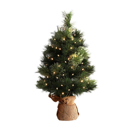 Jingle Jollys Christmas Tree 60CM Mini Tabletop 8 Light Modes Timer Xmas Tree.