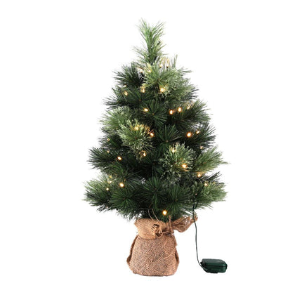Jingle Jollys Christmas Tree 60CM Mini Tabletop 8 Light Modes Timer Xmas Tree.