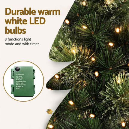 Jingle Jollys Christmas Tree 60CM Mini Tabletop 8 Light Modes Timer Xmas Tree.