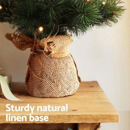 Jingle Jollys Christmas Tree 60CM Mini Tabletop 8 Light Modes Timer Xmas Tree.
