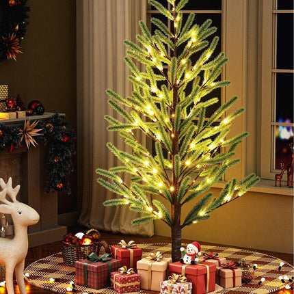 Jingle Jollys Christmas Tree 1.8M Pre-lit LED Xmas Tree 8 Modes Party Decoration.
