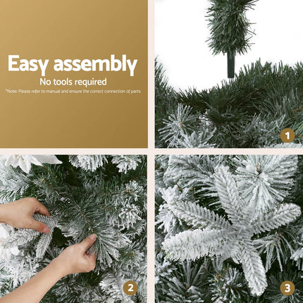Jingle Jollys Christmas Tree 1.8m Pink Xmas Tree Snowy Party Decor 810 Tips.