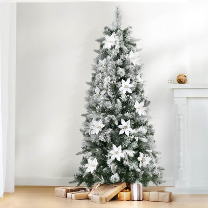 Jingle Jollys Christmas Tree 1.8m Pink Xmas Tree Snowy Party Decor 810 Tips.