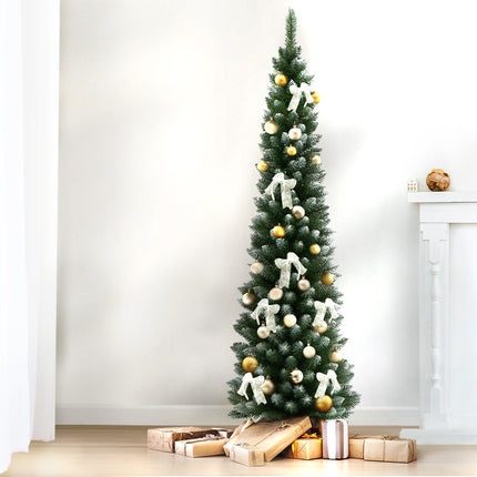 Jingle Jollys Christmas Tree 1.8m Xmas Tree Decorations Snowy 300 Tips.