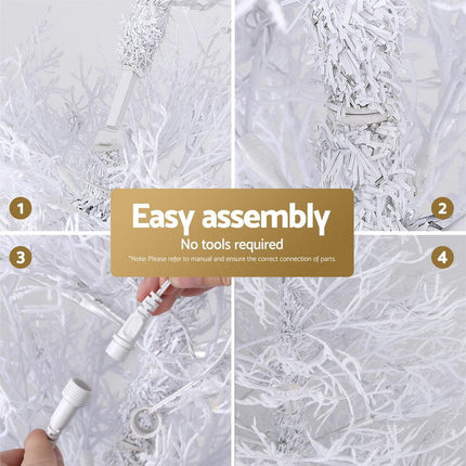Jingle Jollys 1.8M LED Christmas Tree 8 Modes Adjustable Multi Color Light Snowy.