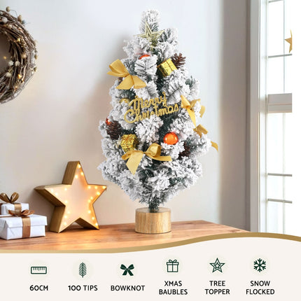 Jingle Jollys Christmas Wreath 40CM Xmas Garland Baubles Ornaments Party Decor.