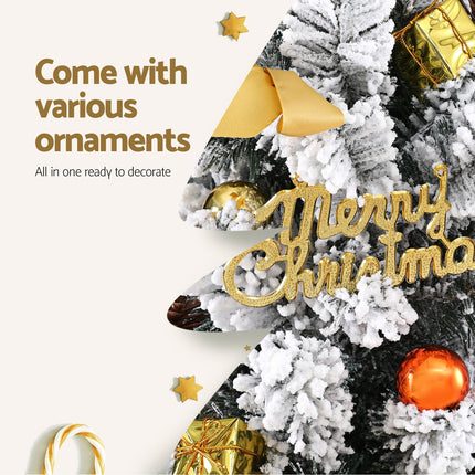 Jingle Jollys Christmas Wreath 40CM Xmas Garland Baubles Ornaments Party Decor.