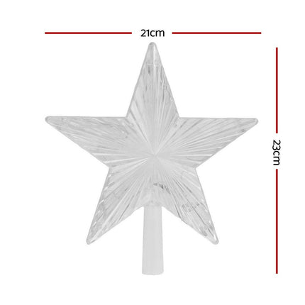 Jingle Jollys Christmas Tree Topper Star RGB LED Xmas Decor 80 Modes APP Control.