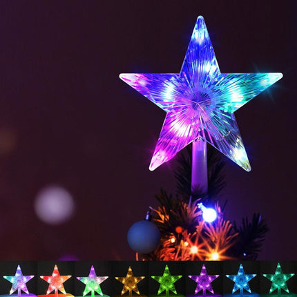 Jingle Jollys Christmas Tree Topper Star RGB LED Xmas Decor 80 Modes APP Control.